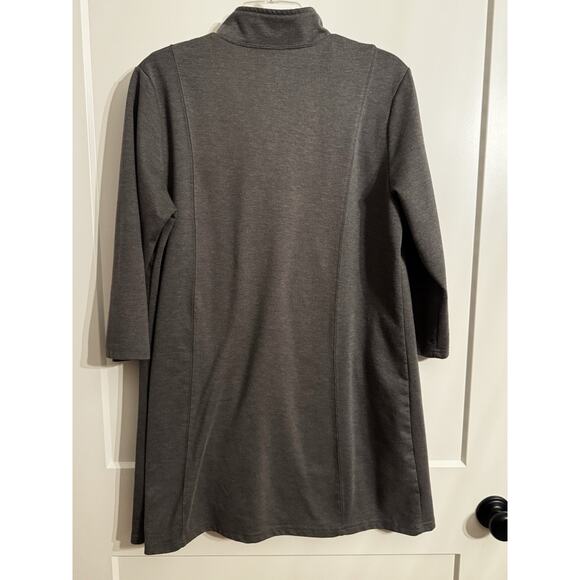 Northstyle Gray 1/4 Zip 3/4 Sleeve Dress, Sz L LagenLook Gorpcore Pullover - Picture 4 of 10